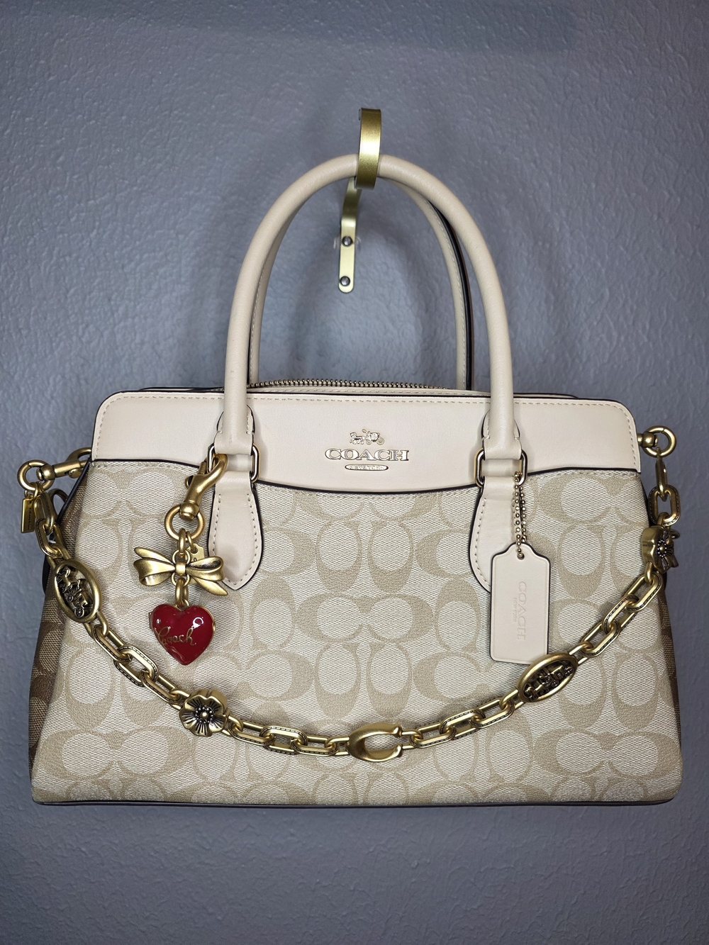 Coach Darcy Khaki/Chalk Carryall Bag